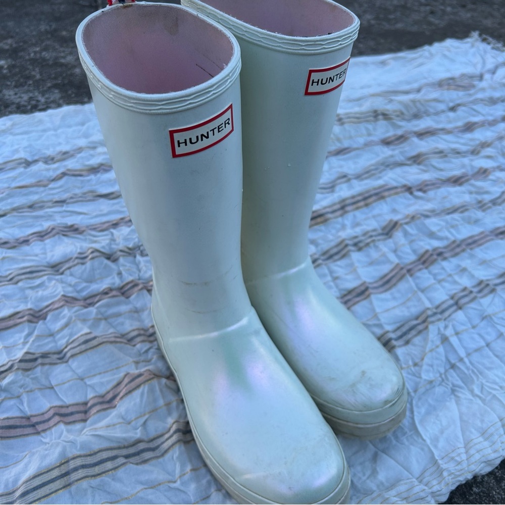 Hunter White Rain Boots